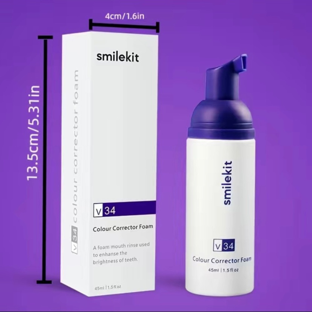 Purple Toothpaste for Teeth Whitening V34 Color Corrector Foam Teeth Cleaning US